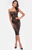 Sheer black lace bodycon dress