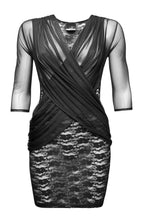 Load image into Gallery viewer, Sheer black lace dress