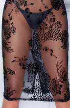 Load image into Gallery viewer, Bodycon dress with flock embroidery - Overprotected