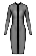 Load image into Gallery viewer, Sheer black midi dress