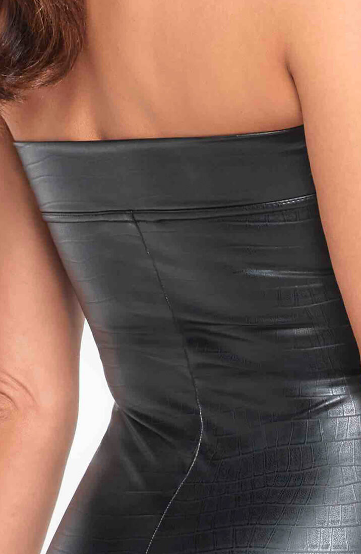 Wet look X Crocodile Tube dress