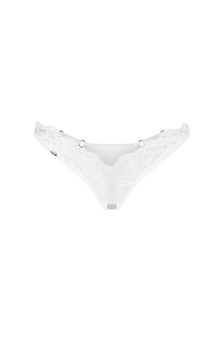 White crotchless thong - Sexy bridal lingerie