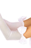White opera length gloves with bow top