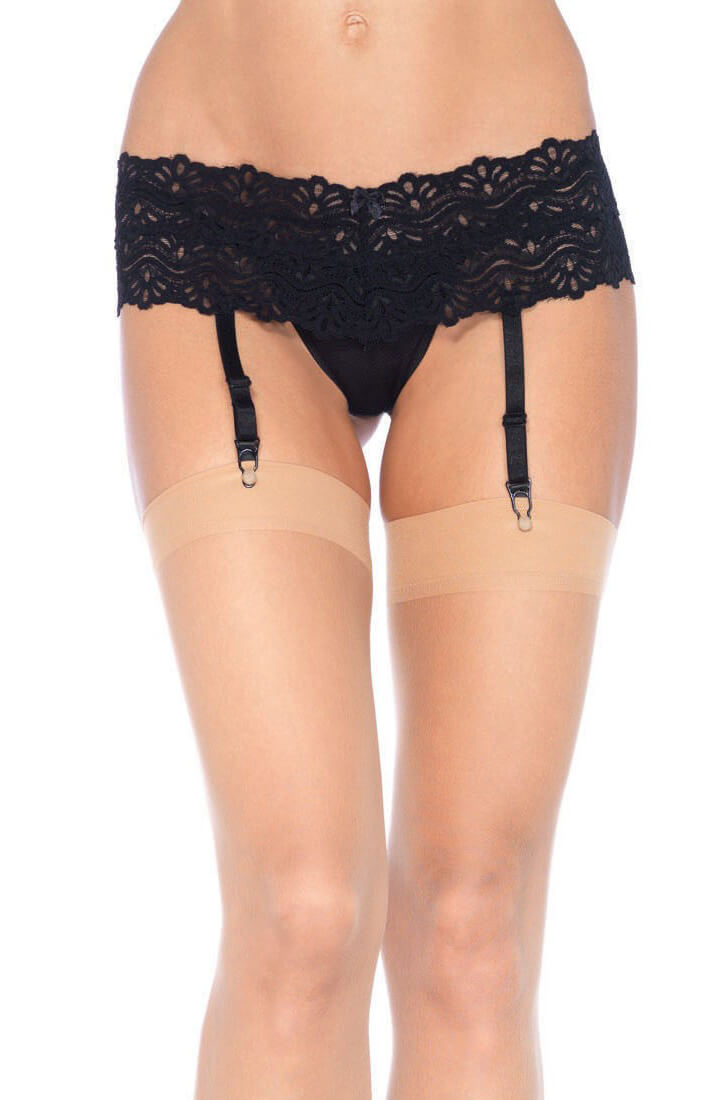 Nude sheer thigh high stockings
