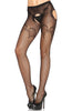 Net suspender hose with duchess lace