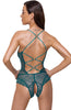 Teal crotchless lace bodysuit - Chasing You