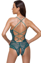 Load image into Gallery viewer, Teal crotchless lace bodysuit - Chasing You