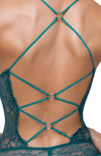 Load image into Gallery viewer, Teal crotchless lace bodysuit - Chasing You