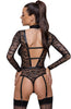 Lace bodysuit with harness look - Restricted Access