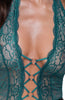 Bodycon dress with teal lace - In The Loop
