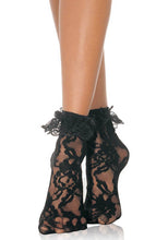Load image into Gallery viewer, Black lace ankle highs