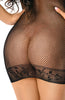 Black net lingerie dress with cut-out - Brenda
