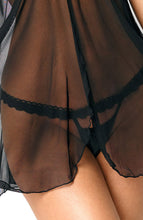 Load image into Gallery viewer, Sheer black chemise - Yolande