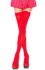 Red opaque thigh highs