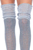 Crocheted grey thigh highs