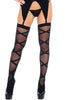 3 Pc opaque sheer faux lace-up bodystocking - Oh Snap!