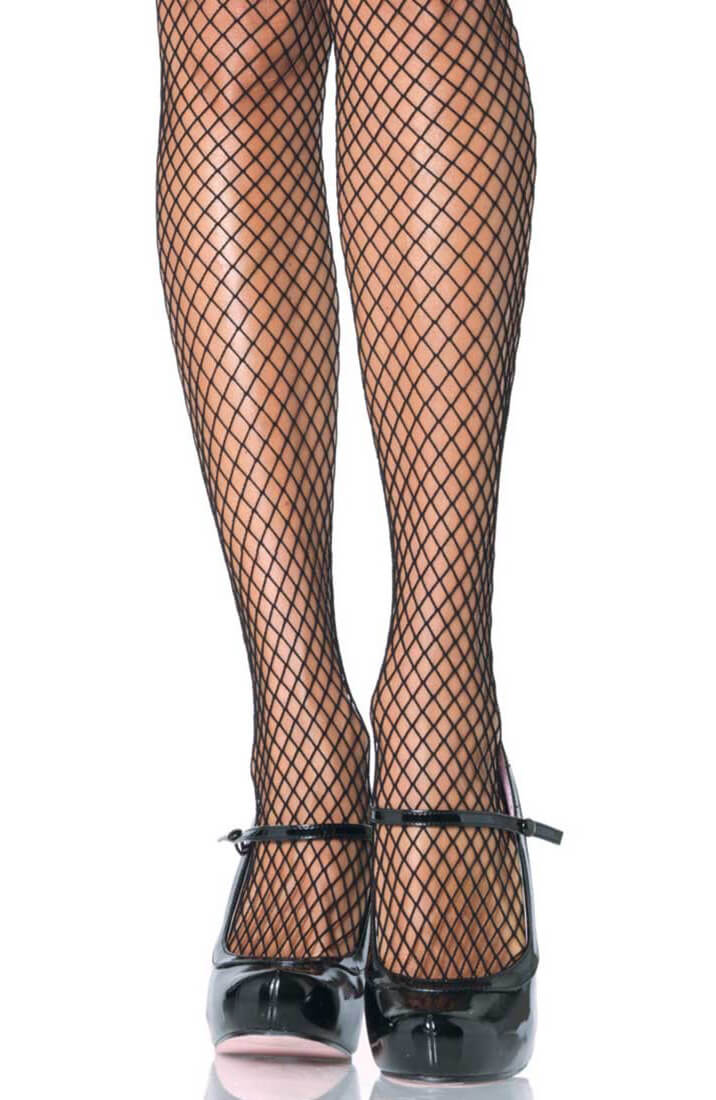 Black fishnet pantyhose