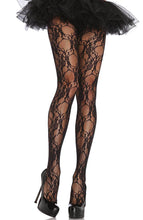 Load image into Gallery viewer, Black lace pantyhose