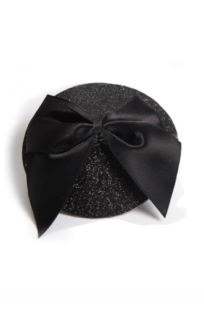 Black glitter Burlesque nipple stickers