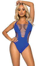 Load image into Gallery viewer, Blue seamless shredded bodysuit - Anything For Blue