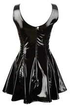 Load image into Gallery viewer, Black A-line vinyl dress - Enchanted Night