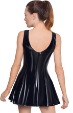 Load image into Gallery viewer, Black A-line vinyl dress - Enchanted Night