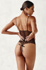 Black bodysuit with pearl string - Geneva Body