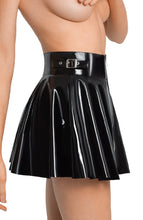 Load image into Gallery viewer, Black pleated vinyl skirt - Chic AF