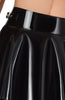 Black pleated vinyl skirt - Chic AF