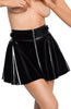 Black pleated vinyl skirt - Chic AF