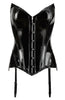 Black vinyl corset with suspenders - Let's Get It On, Baby
