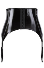 Load image into Gallery viewer, Black vinyl suspender underbust - Your Host