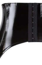 Load image into Gallery viewer, Black vinyl suspender underbust - Your Host