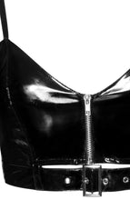 Load image into Gallery viewer, Black vinyl top with zip front - Vinyl Exhibit