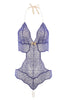 Blue bodysuit with double pearl string - Sydney Body Double