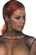 Load image into Gallery viewer, Hooded net bodysuit with rhinestone - Jessa Hinton