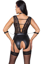 Load image into Gallery viewer, Crotchless bodysuit with restraints - Furtive Activities