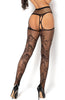 Crotchless pantyhose with rhinestones