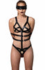 Cage-strap bodysuit & blindfold - Release The Passion