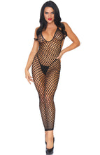 Load image into Gallery viewer, Cut-out fishnet bodystocking - Nighttime Hunt