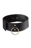 Faux leather choker with leash