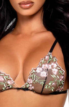 Load image into Gallery viewer, Floral sheer black bra &amp; g-string - Eccentric Night