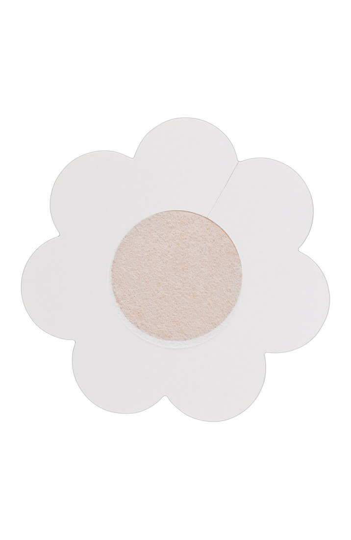 Flower shaped textile nipple stickers