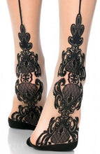 Load image into Gallery viewer, Baroque cuban heel thigh highs