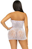 White lingerie dress with rhinestones - Miss Sparkle