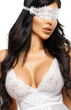 Load image into Gallery viewer, White satin chemise &amp; blindfold - Mary