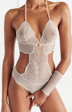 Load image into Gallery viewer, Ivory bodysuit with double pearl string - Sydney Body Double