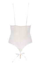 Load image into Gallery viewer, Ivory bodysuit with pearl string - Geneva Body