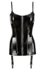 Long vinyl corset with suspenders - The Body