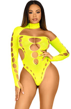 Load image into Gallery viewer, Neon yellow cut-out bodysuit - Ana Montana